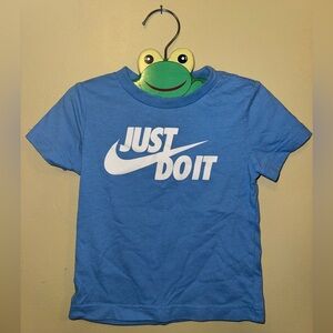 Nike Toddler Unisex Blue Short Sleeve T-Shirt 3T Little Kids Top Boys Girls 3